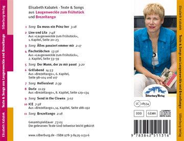 CD-Cover Rückseite: Texte & Songs aus Laugenweckle zum Frühstück und Brezeltango CD-Cover Rückseite: Texte & Songs aus Laugenweckle zum Frühstück und Brezeltango